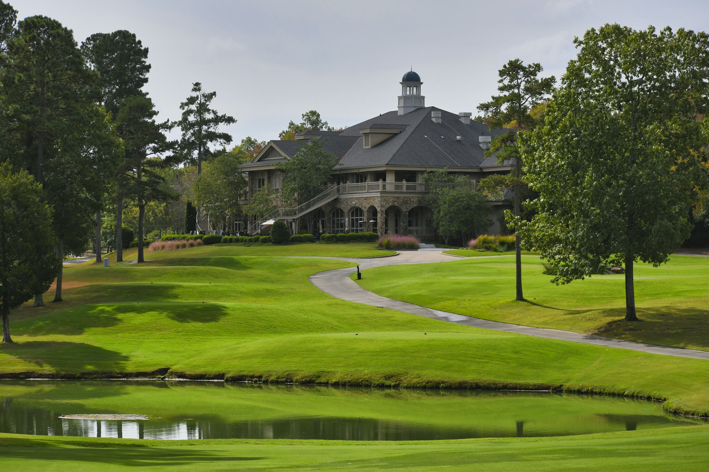 A golf course and green space